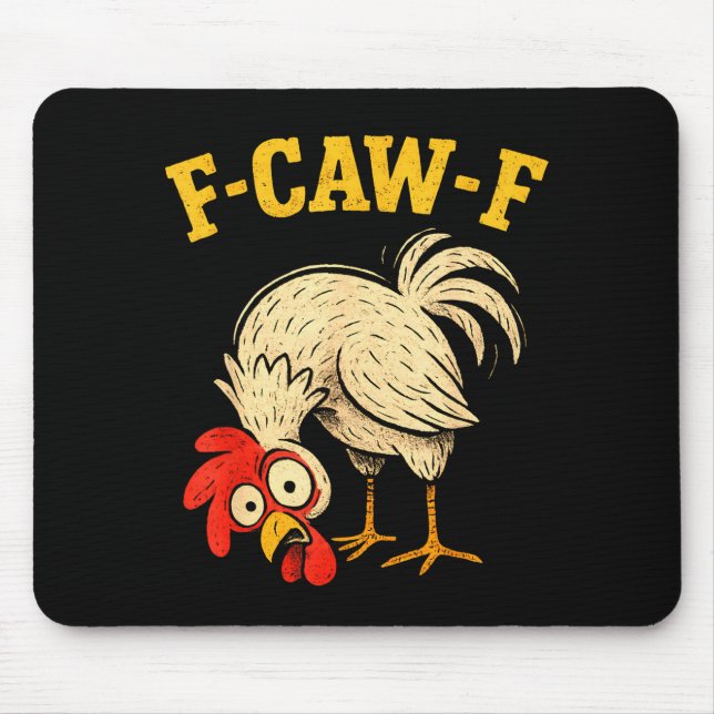 F Caw F Rooster Funny Fcawf Chicken Farm Bird Fawk Musmatta (Framsidan)