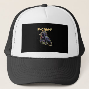 F-Caw-F Spelande Korp Med Hörlurar - Edgy Stream Keps