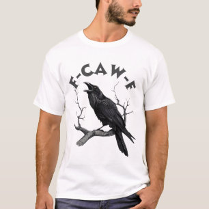 F-Caw-F Svart Kråka Skämt Rolig Kråkfågel Hallowee T Shirt
