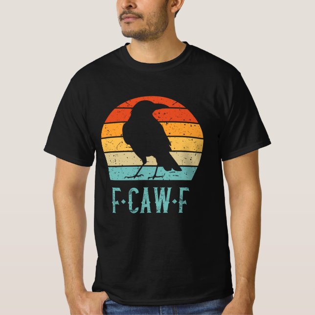 F-Caw-F svart Kråka T Shirt (Framsida)