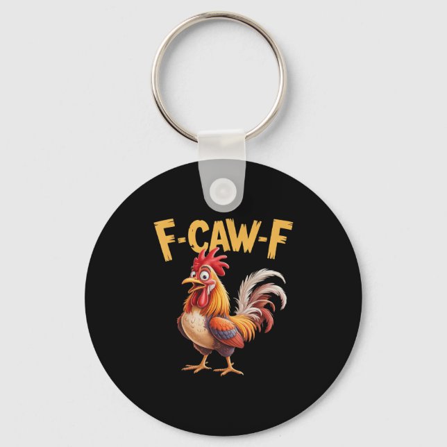 F Caw F Tupp, F-caw-f Funny Chicken Nyckelring (Framsida)