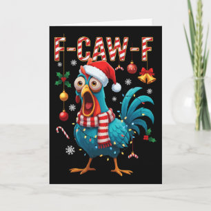 F-caw-f Tupp Meme Rolig Kyckling Fcawk Jul Kort