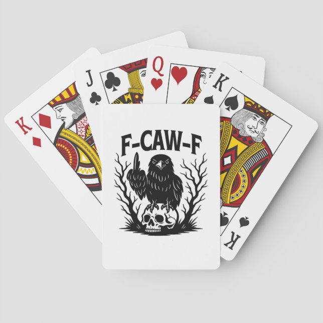 F Caw F Viktig Cool Unik Stil Casinokort (Baksidan)