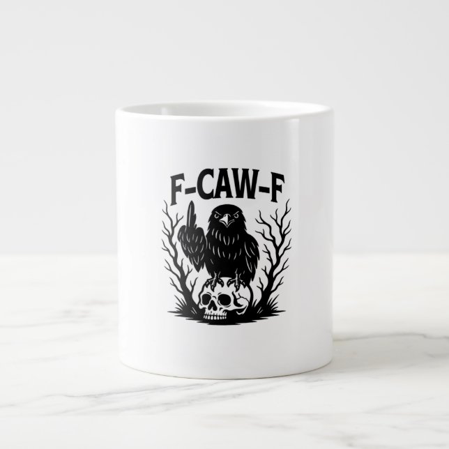 F Caw F Viktig Cool Unik Stil Jumbo Mugg (Framsidan)