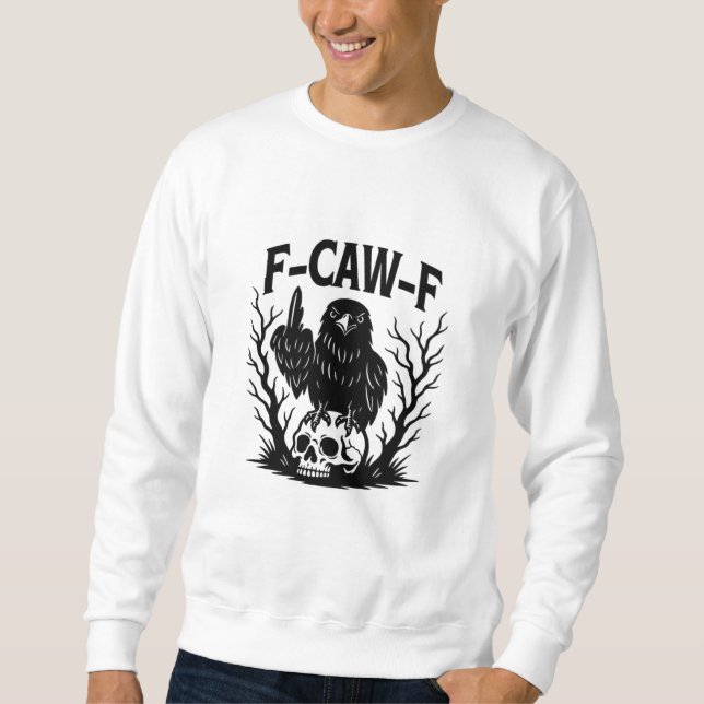 F Caw F Viktig Cool Unik Stil Lång Ärmad Tröja (Framsida)