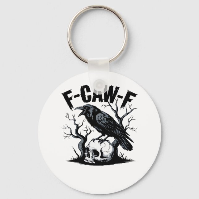 F Caw F Viktig Minimal Ren Design Nyckelring (Framsida)