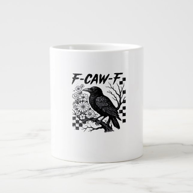 F Caw F Viktig Rolig Trendig Stil Jumbo Mugg (Framsidan)