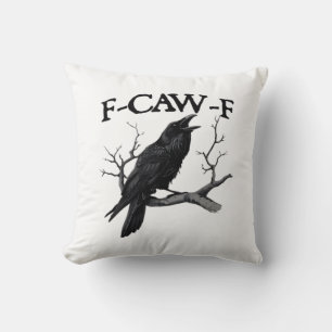 F Caw F Vintage Grafisk Klassiker Kudde
