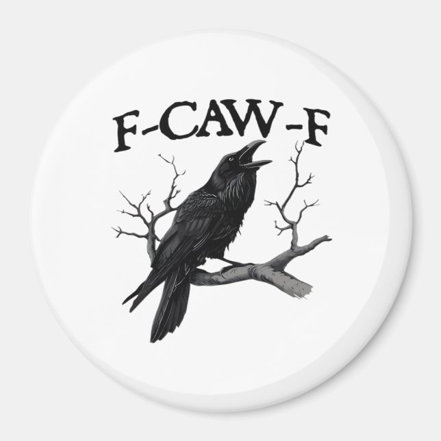 F Caw F Vintage Grafisk Klassiker Magnet (Framsidan)