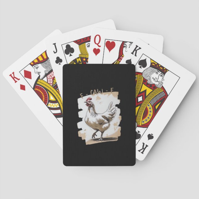 F-Caw-F Vintage Graphic Casinokort (Baksidan)