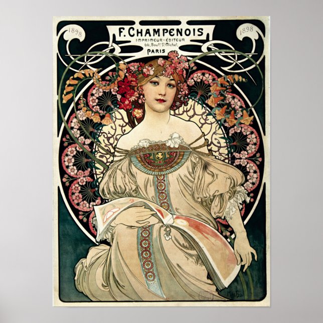 F. Champenois av Alphonse Mucha Poster (Framsidan)
