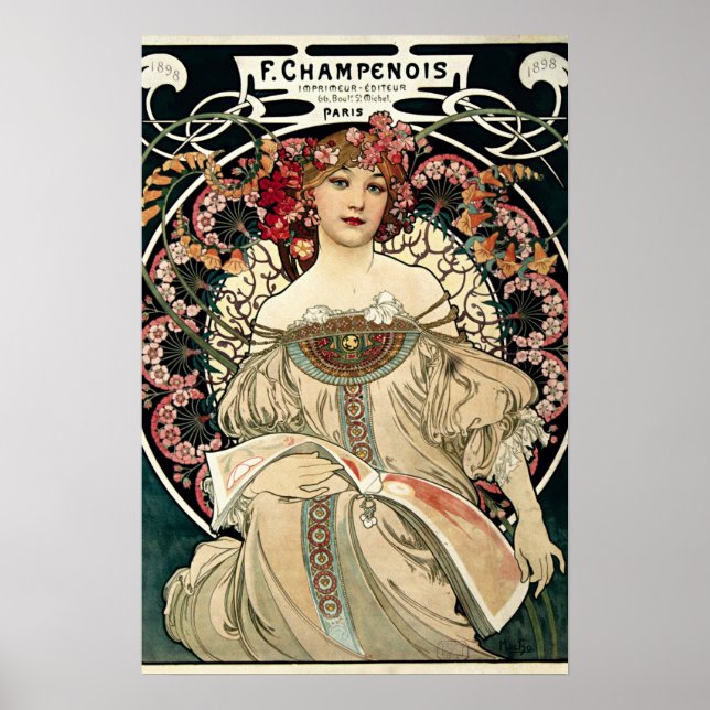 F. Champenois av Alphonse Mucha Poster (Framsidan)