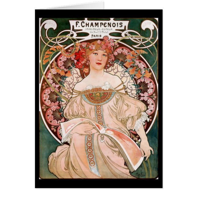 F. Champenois Hälsningskort (Framsidan)