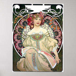 F. Champenois Imprimeur-Éditeur av Alfons Mucha Poster