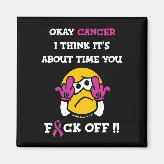 F#CK AV ...bröstcancer Magnet (Framsidan)