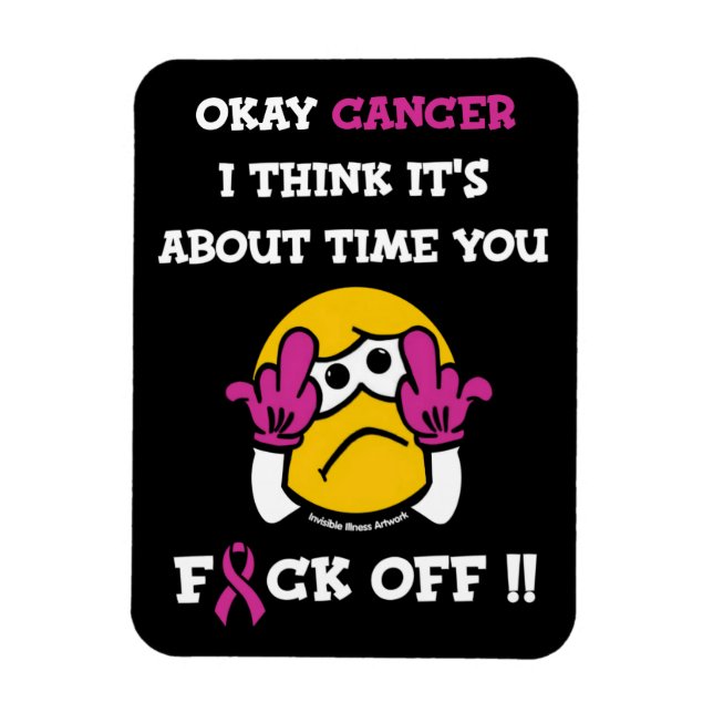 F#CK AV ...bröstcancer Magnet (Vertikal)