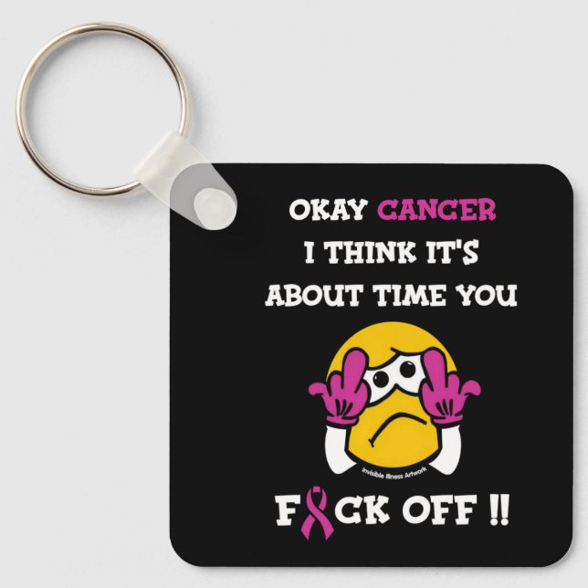 F#CK AV ...bröstcancer Nyckelring (Framsida)