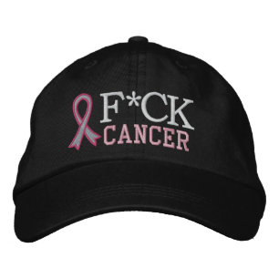 F*CK Bröstcancer Broderad Keps