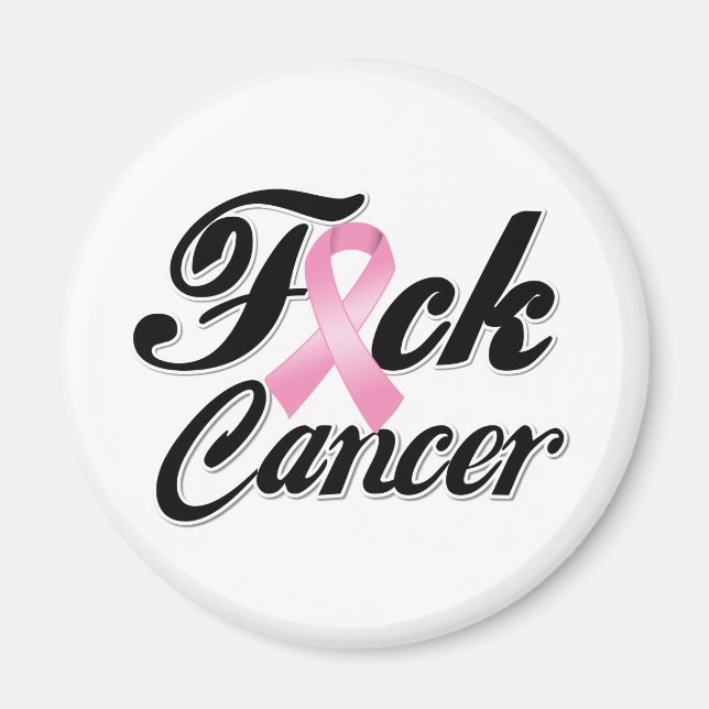 F*CK Bröstcancer Magnet (Framsidan)