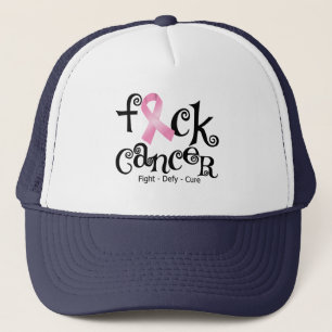 F*CK-bröstcancer (rosa band) Keps