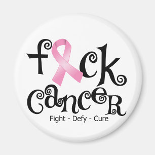 F*CK Bröstcancer (Rosa Ribbon) Magnet