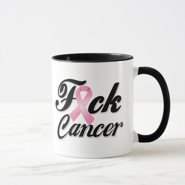 F*CK-bröstcancerskjortor Mugg (Höger)