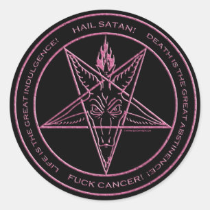 F*CK-CANCER! Baphomet klistermärke