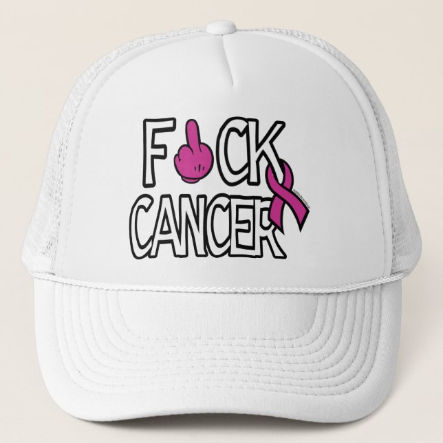 F#CK CANCER ...bröstcancer Keps (Framsida)