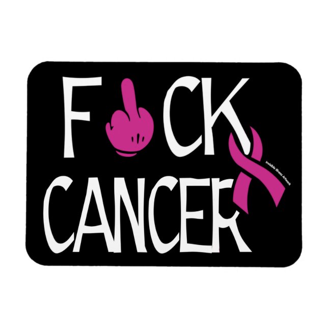 F#CK CANCER ...bröstcancer Magnet (Horisontell)