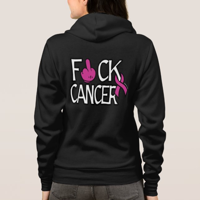 F#CK CANCER ...bröstcancer T Shirt (Baksida)