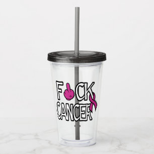 F#CK CANCER ...bröstcancer Take Away Mugg