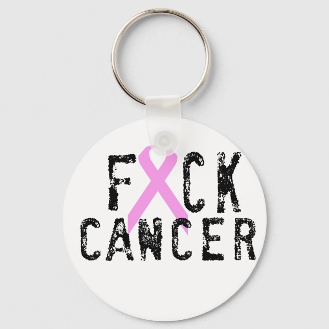 F*CK Cancer Nyckelring (Framsida)