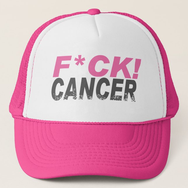 F*ck cancerhatt truckerkeps (Framsida)