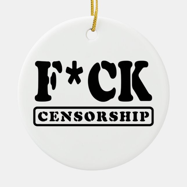 F*CK-CENSORSKAP JULGRANSPRYDNAD KERAMIK (Framsidan)