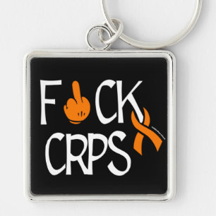 F#CK CRPS FYRKANTIG SILVERFÄRGAD NYCKELRING