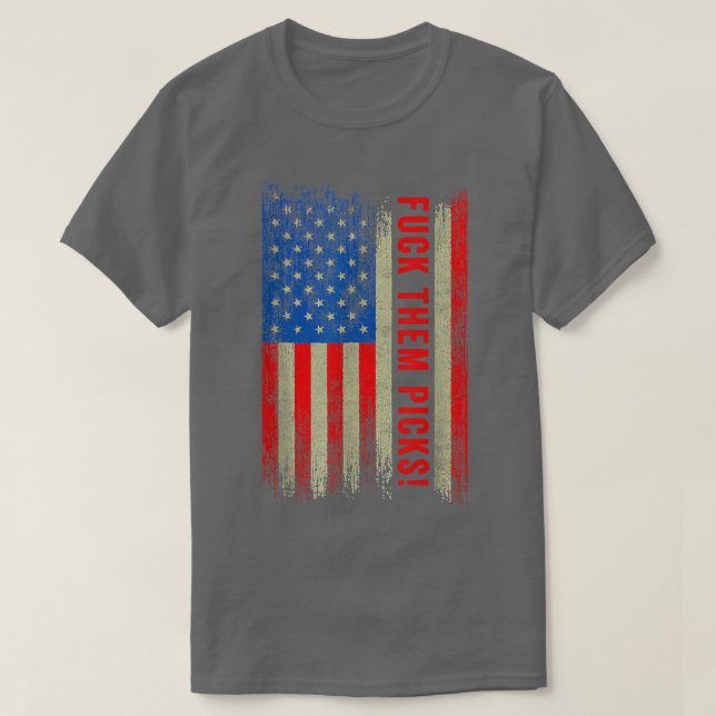 F ck dem Plockas Les Snead USA flagga T Shirt (Design framsida)