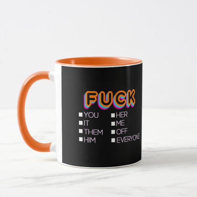 F*ck dig, henne, honom, Mugg (Vänster)