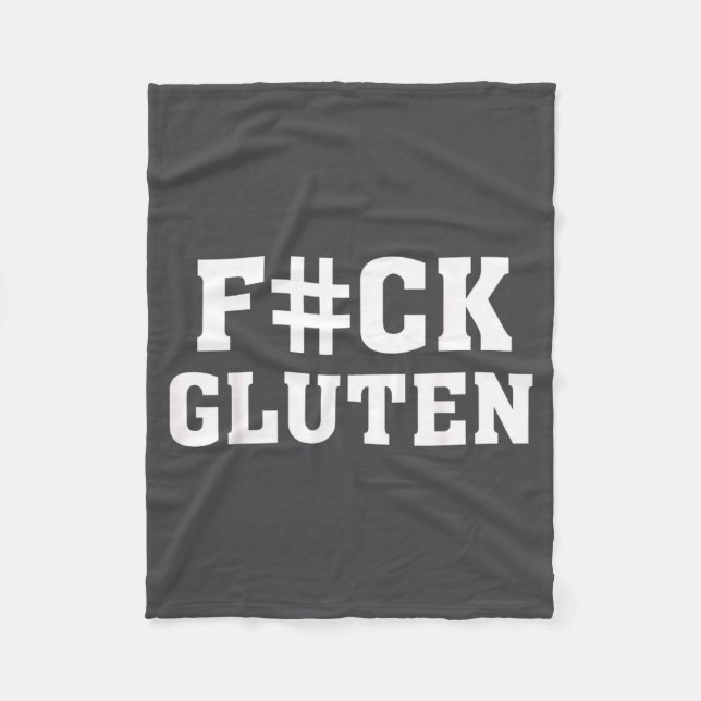 F#ck Gluten - For - Funny Gluten Quote Saying  Fleecefilt (Framsidan)