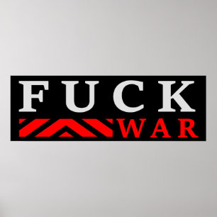 F@ck krig no war poster