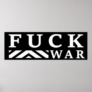 F@ck krig no war poster
