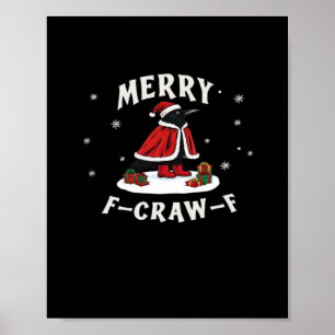 F-Craw-F Kråka jul F-Caw-F Raven jul Poster