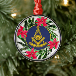 F.d. Mästare Masonic Freemason WAN Poinsettia Julgransprydnad Metall