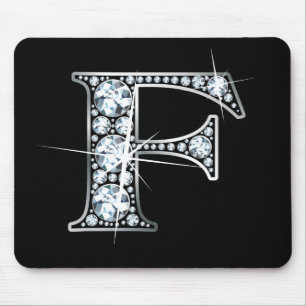 "F" Diamond Bling Mousepad Musmatta