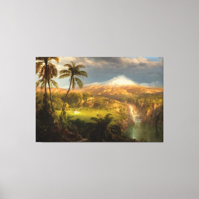 F. E. CHURCH - Passing Shower i Tropikarna 1872 Canvastryck (Framsida)