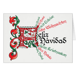 F es para Feliz Navidad Card OBS Kort