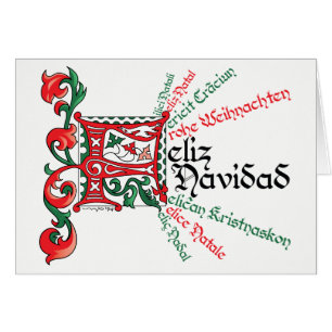 F es para Feliz Navidad Card OBS Kort