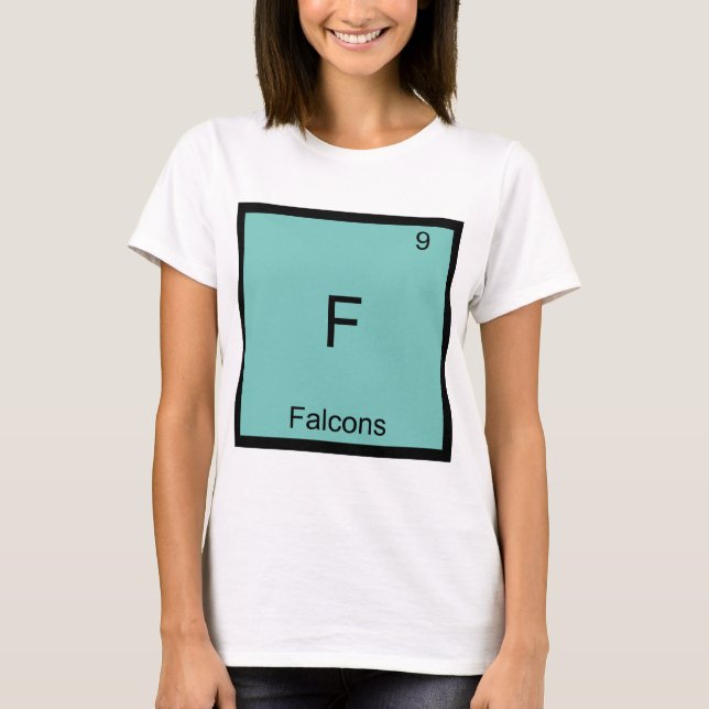 F - Fåglar Roligt Grundelement Kemisymbol T-Shirt (Framsida)