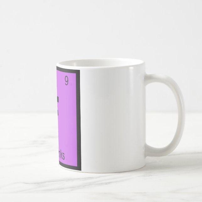 F - Fairbanks kemi Periodic Bord Symbol Kaffemugg (Höger)