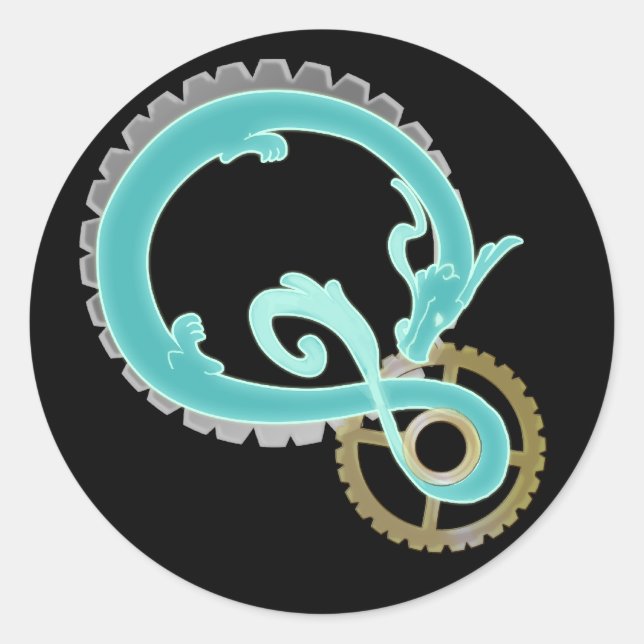 F-fästdon Runt Klistermärke (Framsida)