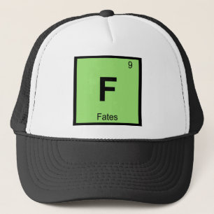 F - Fates grekiska kemip periodiska systemets symb Truckerkeps